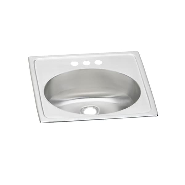 Pacemaker Stainless Steel 19 X 17 X 6-1/8 Single Bowl Top Mount Bathroom Sink